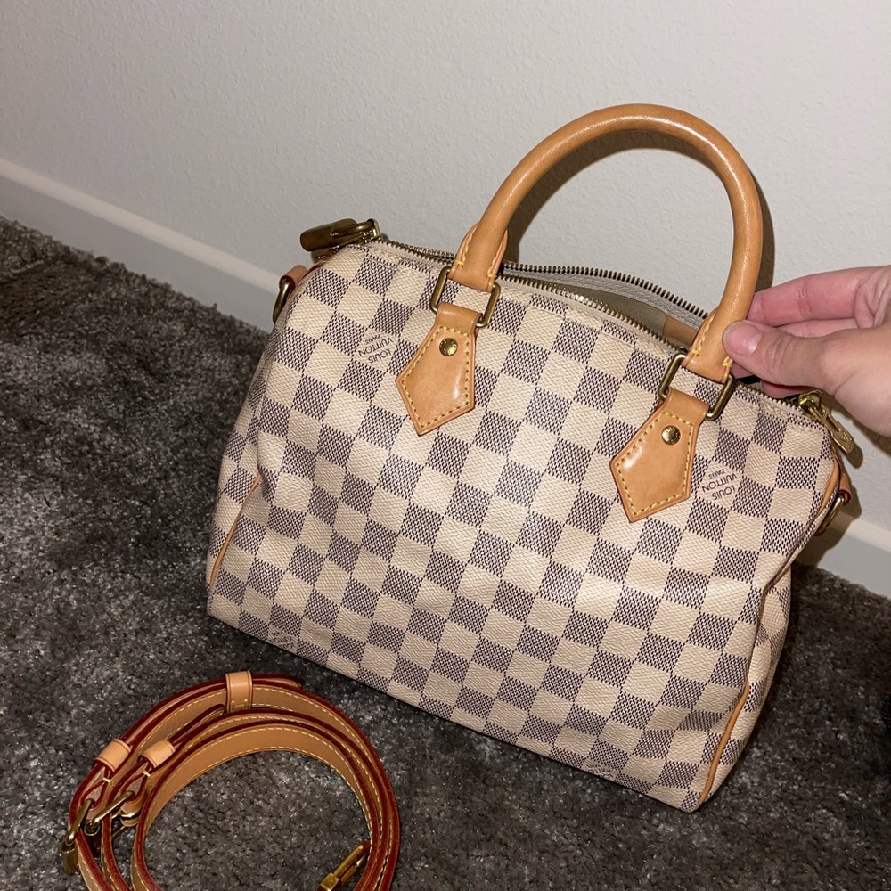 Speedy bandouliere damier azur